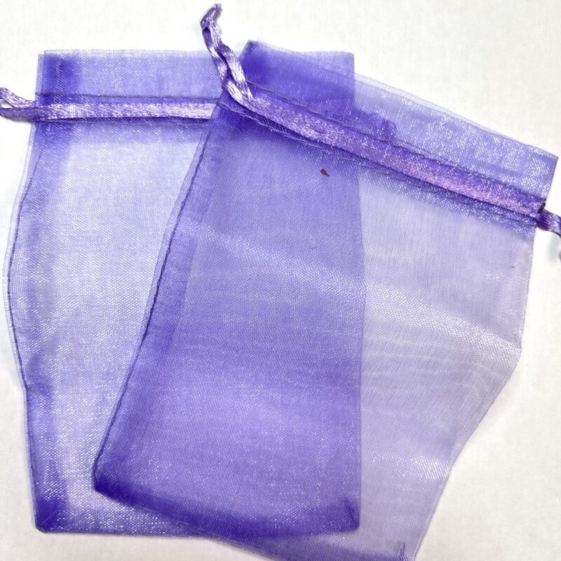 Торбинка з органзи 9х14, фіолетова
