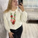 Гердан ''Квітучі барви на білому ''